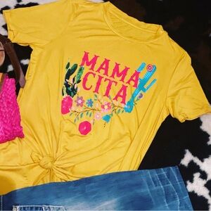 Ladies Mamacita Yellow Top
